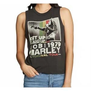 NEW CHASER bob marley graphic tee in vintage black